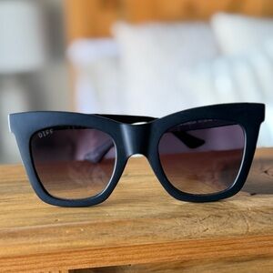 Diff Eyewear 50mm Matte Black / Grey Gradient Sunglasses